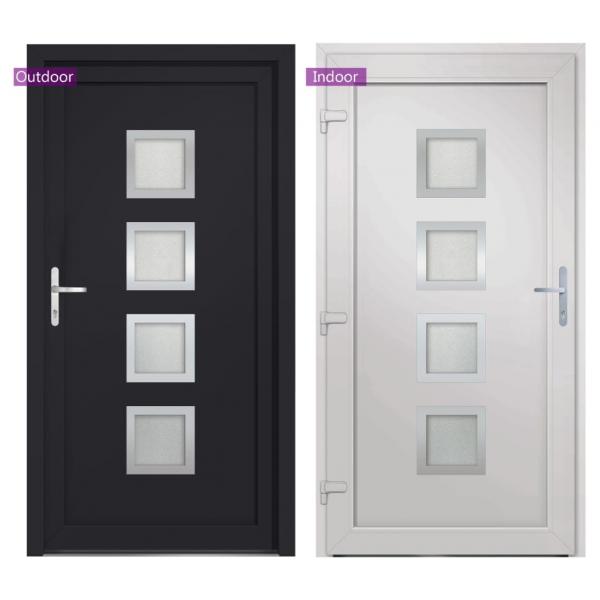 Haustür Anthrazit 108x208 cm PVC