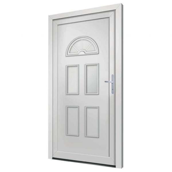 Haustür Weiß 88x208 cm PVC