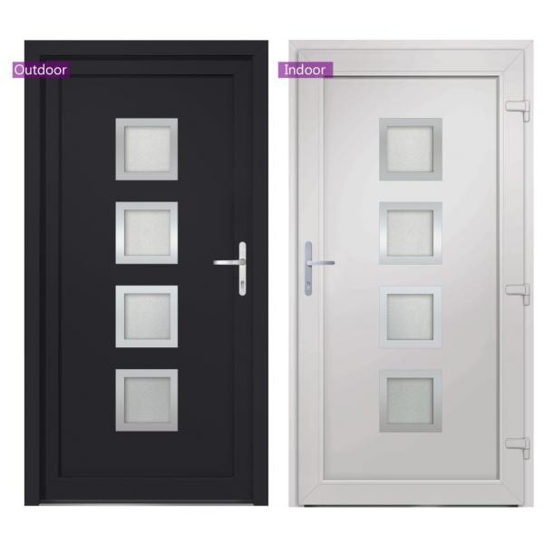 Haustür Anthrazit 98x200 cm PVC