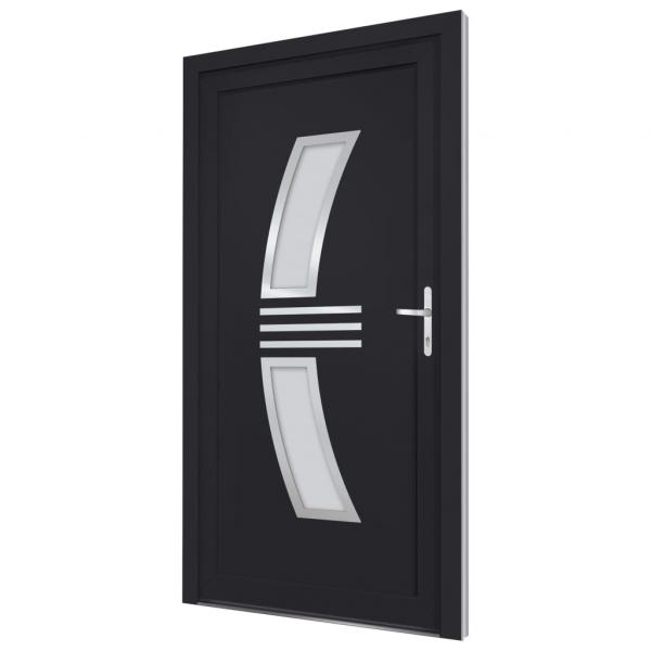 Haustür Anthrazit 98x208 cm PVC