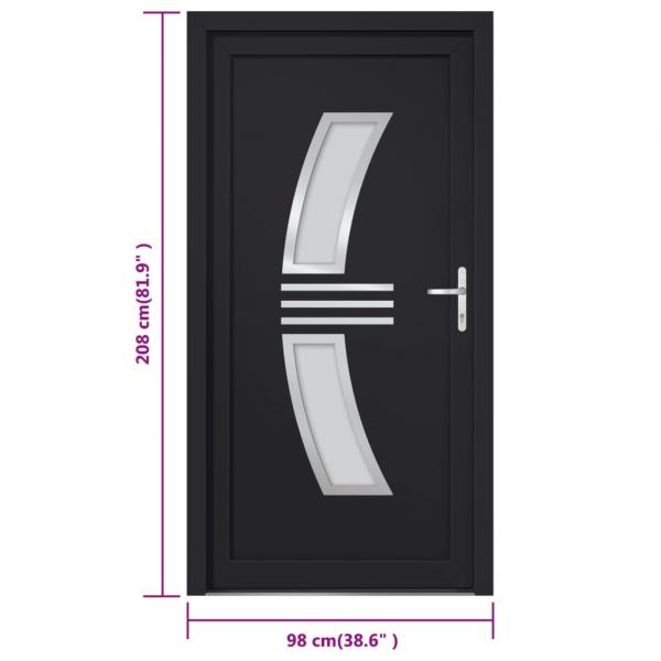 Haustür Anthrazit 98x208 cm PVC