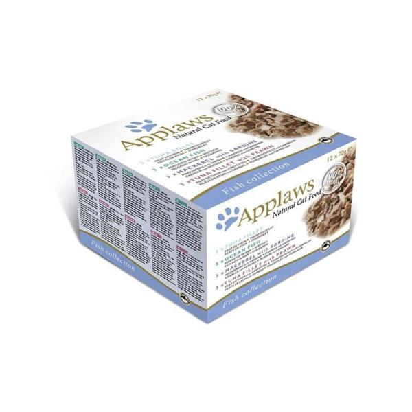 ARDEBO.de Applaws Cat Nassfutter Dose MP Fisch Selection 12x70g