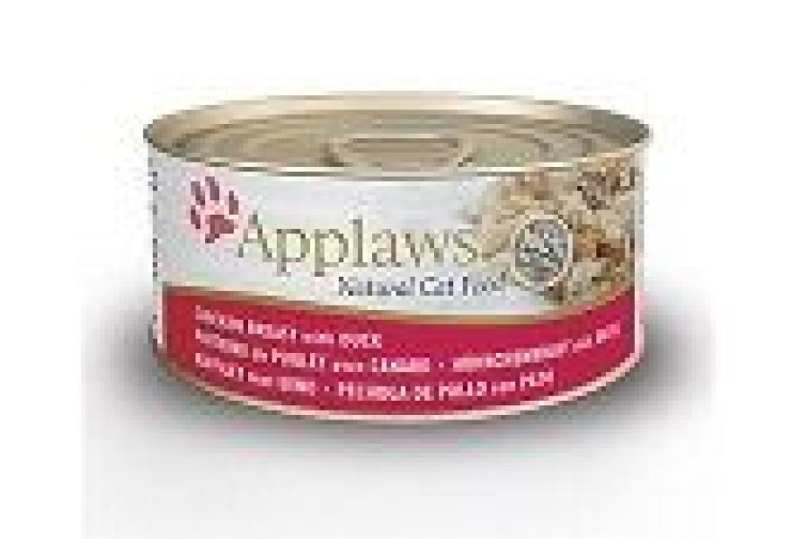 ARDEBO.de Applaws Cat Nassfutter Dose Huhn & Ente 70g