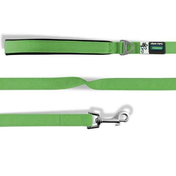 ARDEBO.de Curli Basic Leine Nylon 140 x 1,5 cm Lime