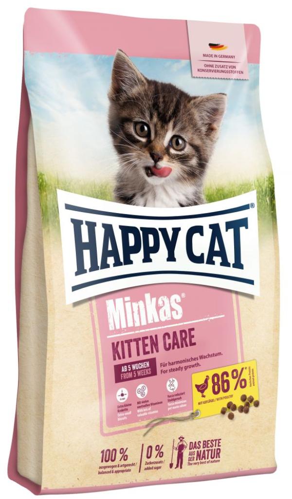 ARDEBO.de Happy Cat Minkas Kitten Care Geflügel 10kg