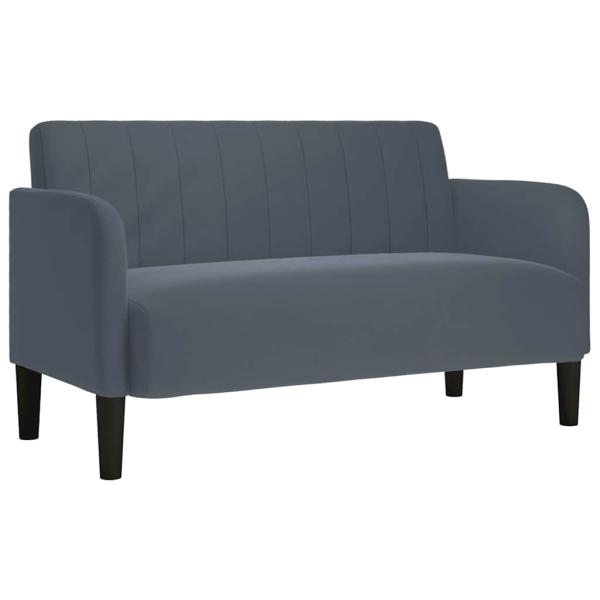 Zweisitzer-Sofa Dunkelgrau 109 cm Samt