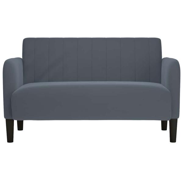 Zweisitzer-Sofa Dunkelgrau 109 cm Samt