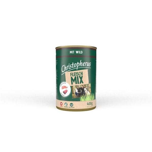 ARDEBO.de Christopherus Dose Fleischmix mit Wild 400g