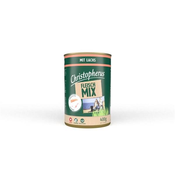 ARDEBO.de Christopherus Dose Fleischmix mit Lachs 400g