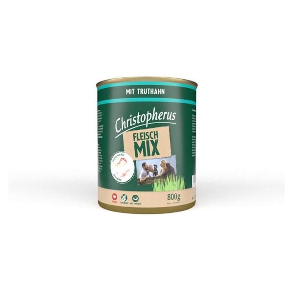 ARDEBO.de Christopherus Dose Fleischmix mit Truthahn 800g