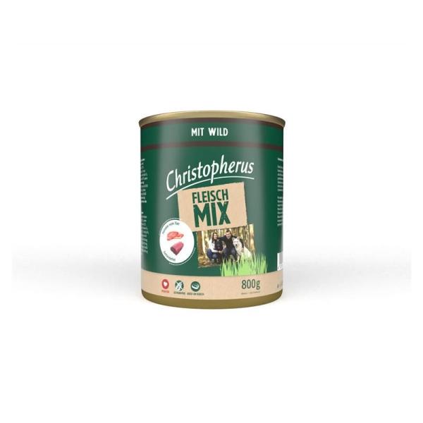 ARDEBO.de Christopherus Dose Fleischmix mit Wild 800g
