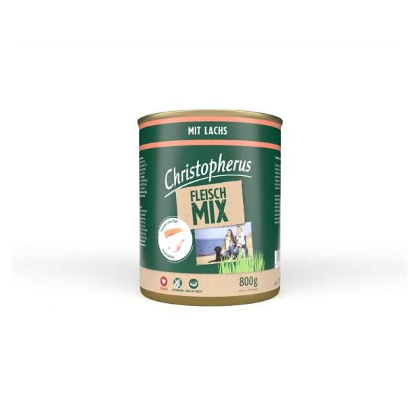 ARDEBO.de Christopherus Dose Fleischmix mit Lachs 800g