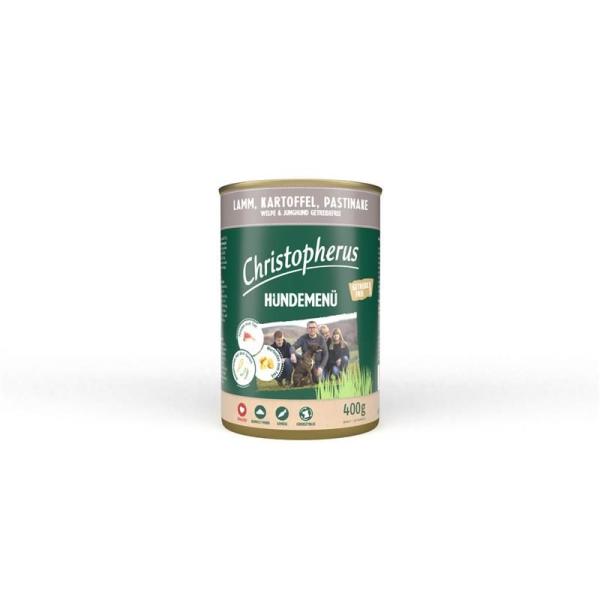 ARDEBO.de Christopherus Dose Menue Junior mit Lamm, Kartoffel, Pastinake 400g