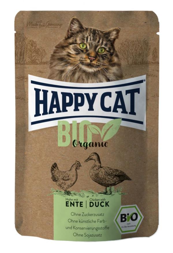 ARDEBO.de Happy Cat Bio Pouch Huhn & Ente 85g