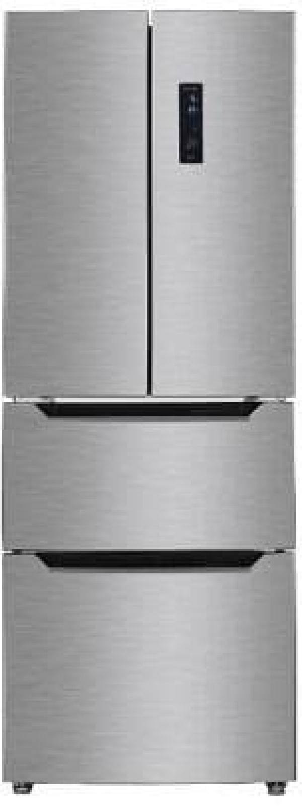 ARDEBO.de Wolkenstein FD351DNFIX Side-by-Side Kombination French Door, 63,5 cm breit, 320 L, Kindersicherung, LED Beleuchtung, regelbares Thermostat, Edelstahloptik