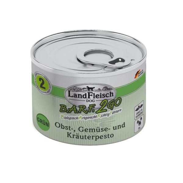 ARDEBO.de LandFleisch B.A.R.F.2GO Obst-, Gemüse und Kräuterpesto Grün 200g