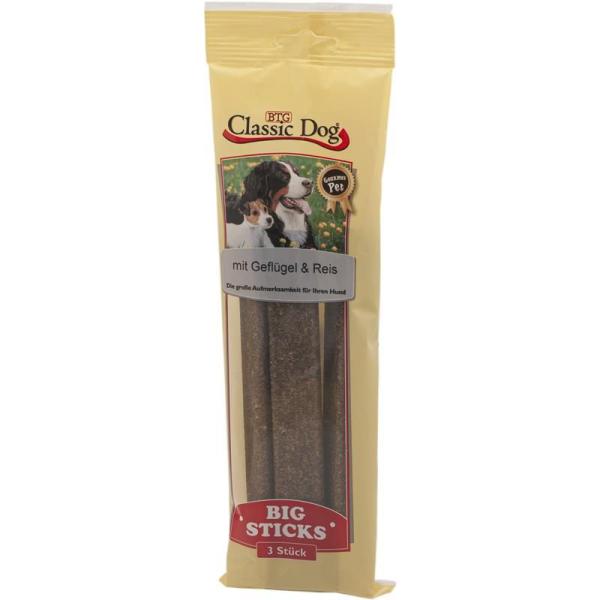ARDEBO.de Classic Dog Snack Big Sticks Geflügel & Reis 3er Pack
