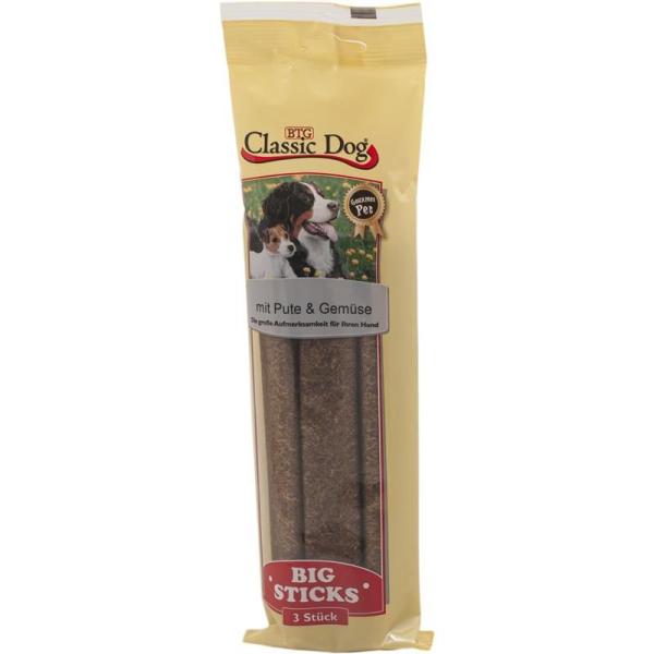 ARDEBO.de Classic Dog Snack Big Sticks Pute & Gemüse 3er Pack