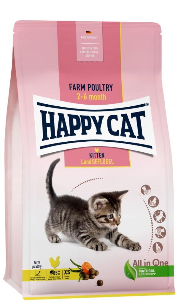 ARDEBO.de Happy Cat Young Kitten Land Geflügel 4kg