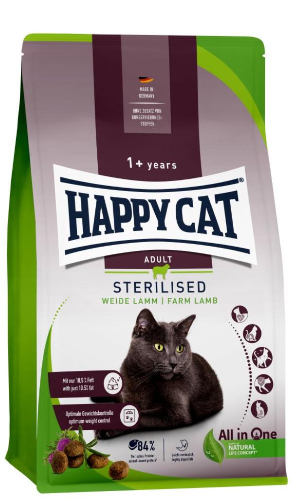 ARDEBO.de Happy Cat Sterilised Adult Weide Lamm 300g