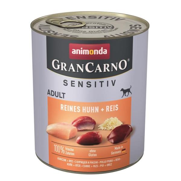 ARDEBO.de Animonda Dog GranCarno Adult Sensitive Reines Huhn & Reis 800g