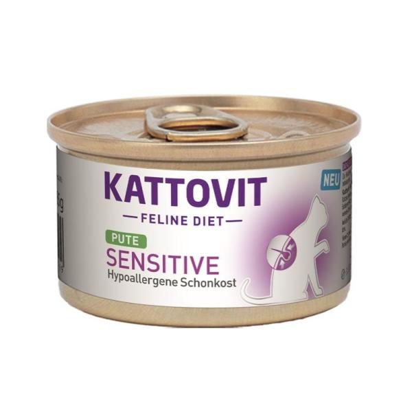 ARDEBO.de Kattovit Dose Feline Diet Sensitive Pute Hypoallergene Schonkost (D-Rezeptur) 85g