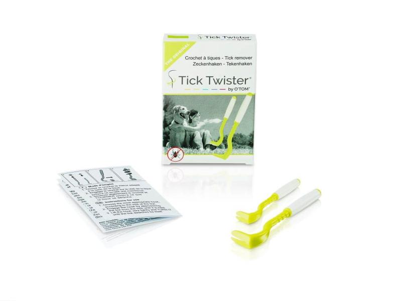 ARDEBO.de Tick Twister by OTom Zeckenhaken mit Silikongriff 2 Stück Multicolor im Karton