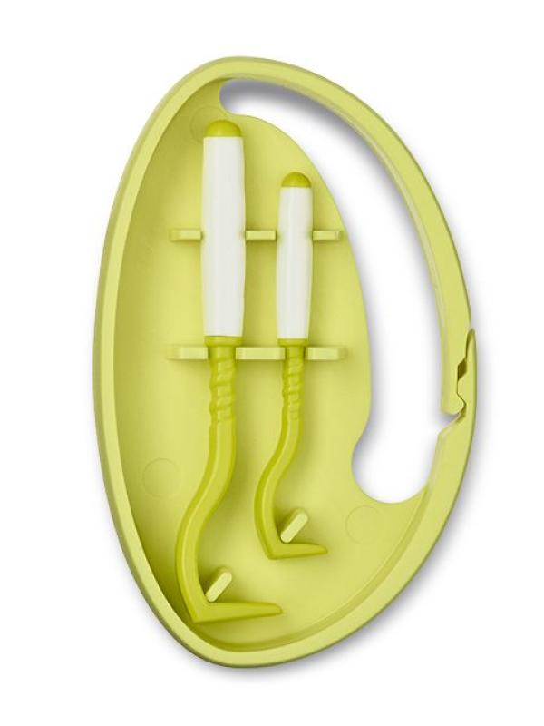 ARDEBO.de Tick Twister by OTom Zeckenhaken mit Silikongriff 2 Stück Multicolor mit Clipbox