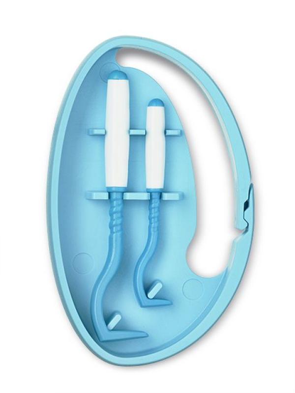 Tick Twister by OTom Zeckenhaken mit Silikongriff 2 Stück Multicolor mit Clipbox