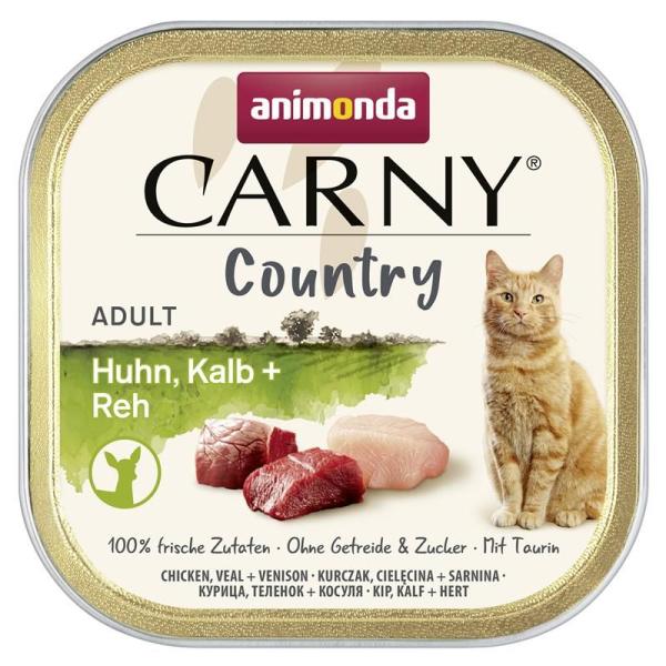 ARDEBO.de Animonda Cat Carny Country Adult Huhn, Kalb & Reh 100g