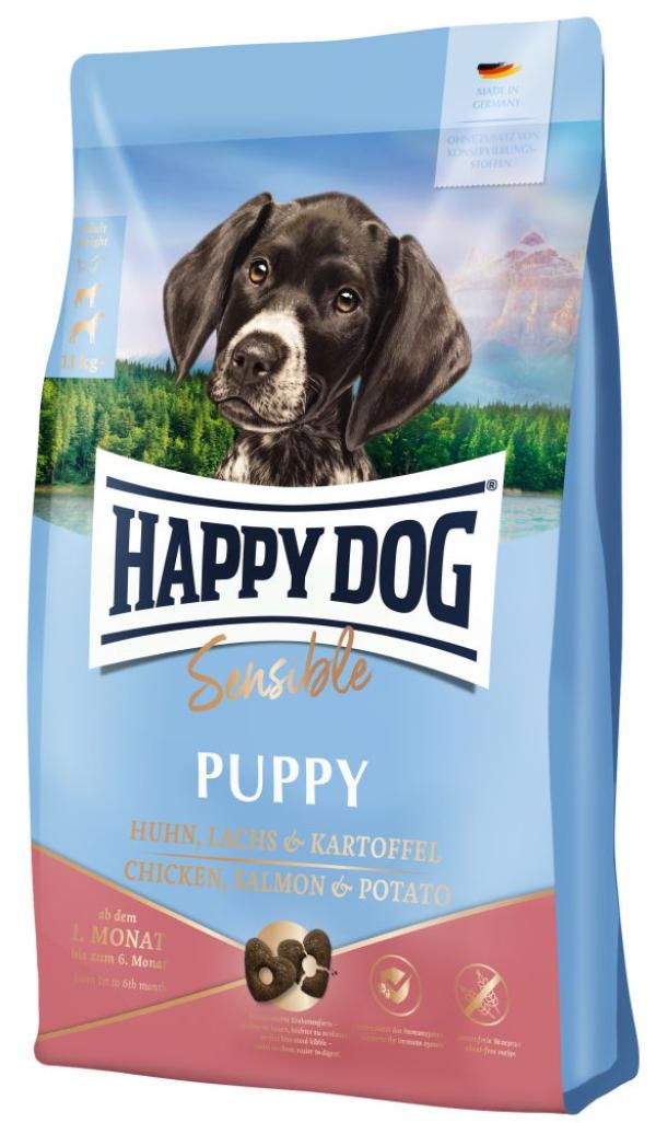 ARDEBO.de Happy Dog Sensible Puppy Huhn, Lachs & Kartoffel 1 kg