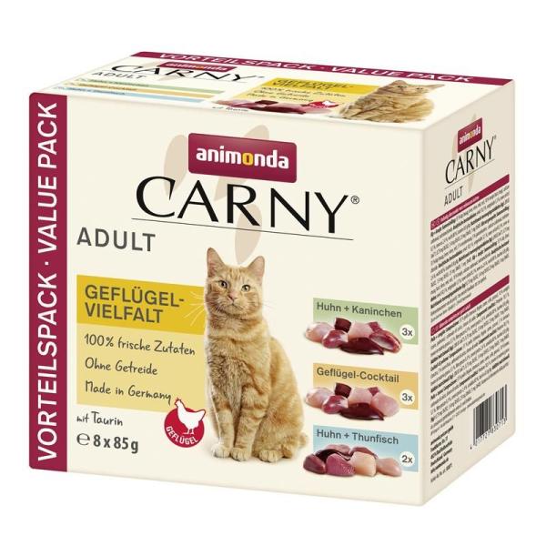 ARDEBO.de Animonda Cat Carny Adult Multipack F.B. Geflügelvielfalt 8x85g