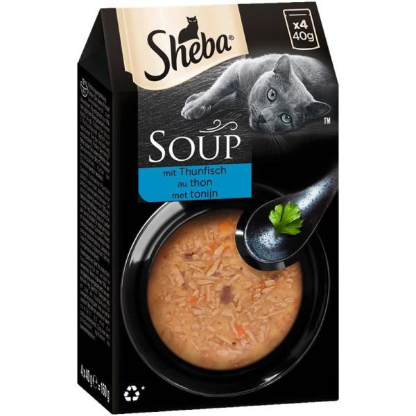 ARDEBO.de Sheba Portionsbeutel Multipack Soup mit Thunfisch 4x40g