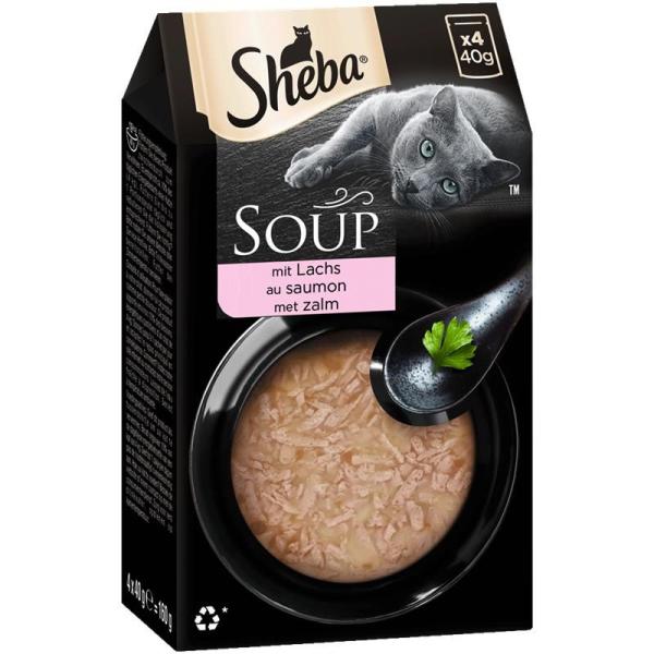 ARDEBO.de Sheba Portionsbeutel Multipack Soup mit Lachs 4x40g