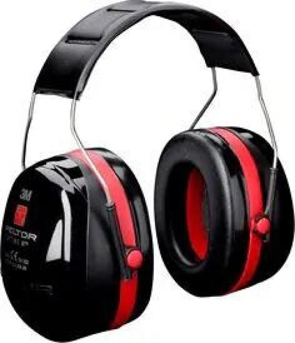 ARDEBO.de 3M H540A-411-SV PELTOR Optime III Kapselgehörschützer, Kopfbügel, schwarz/rot (7000039622)