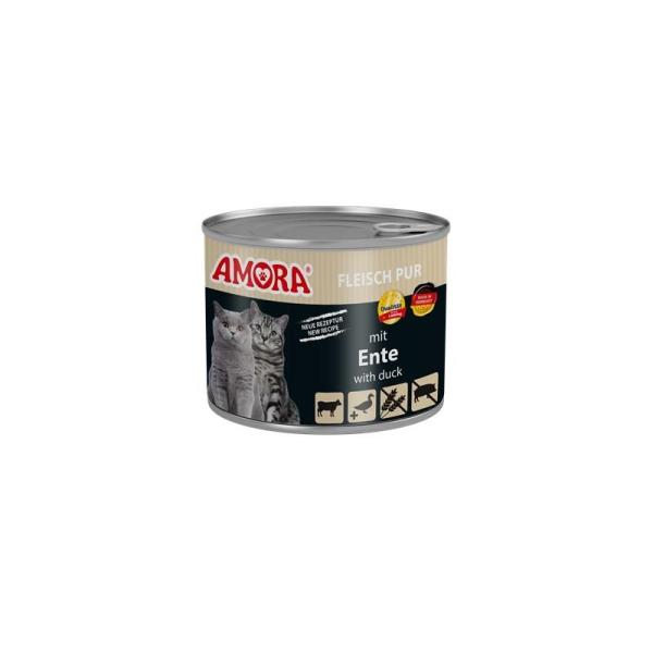 ARDEBO.de AMORA Cat Fleisch Pur  Ente 200g