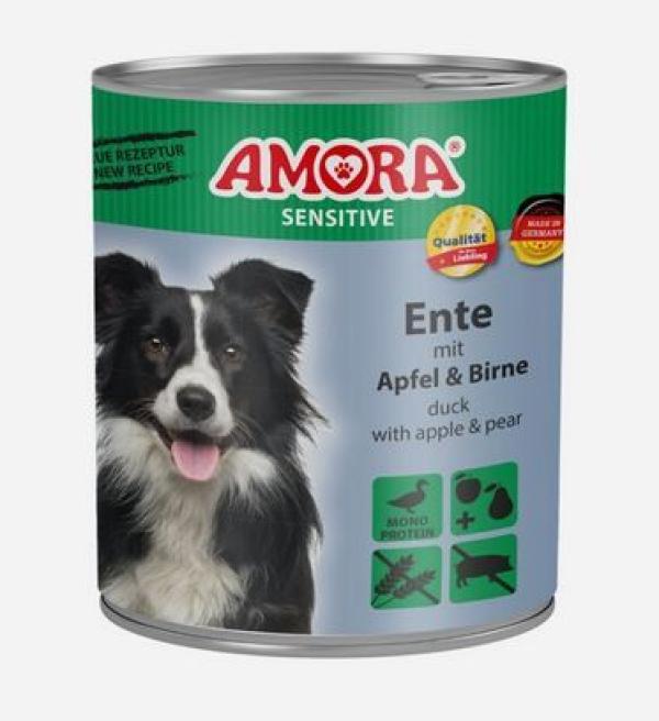 ARDEBO.de AMORA Dog Sensitive Ente mit Apfel & Birne 800g