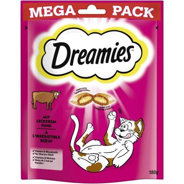 ARDEBO.de Dreamies Cat Snack mit Rind 180g Mega Pack