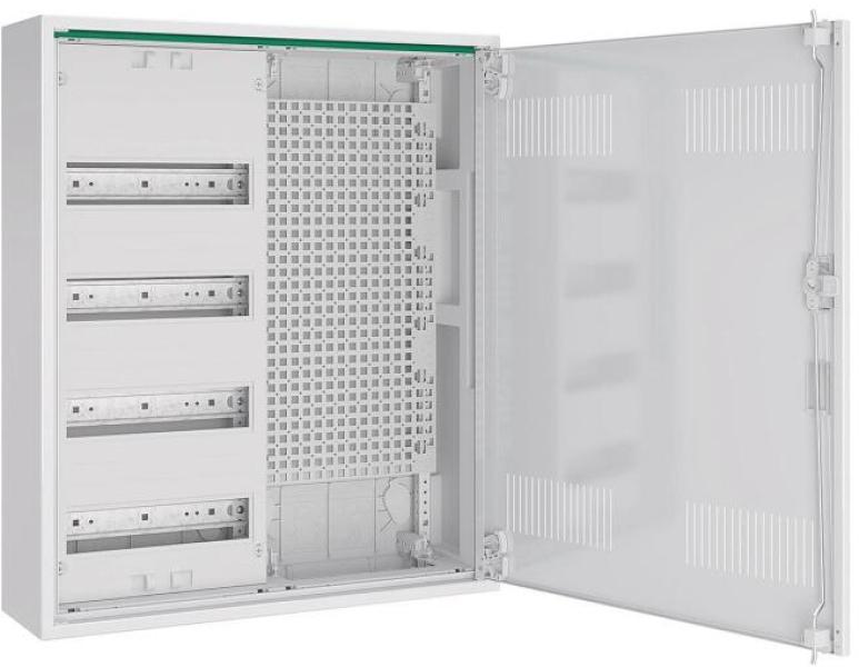 ARDEBO.de ABN ABNRM204M01 Feldverteiler AP, 160mm, mit Lüftungstüre, 4 Reihen, REG Mediafeld LexCom