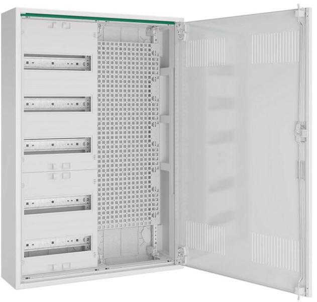 ARDEBO.de ABN ABNRM205M01 Feldverteiler AP, 160mm, mit Lüftungstüre, 5 Reihen, REG Mediafeld LexCom