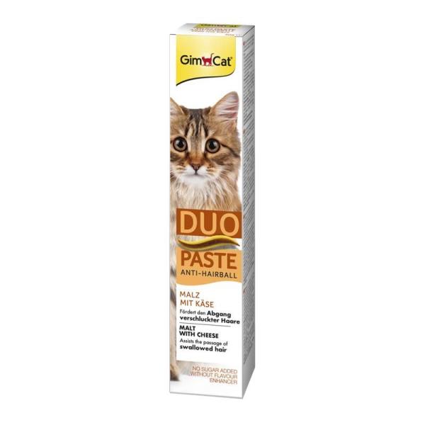 ARDEBO.de GimCat Anti-Hairball Duo-Paste Malz mit Käse 50g