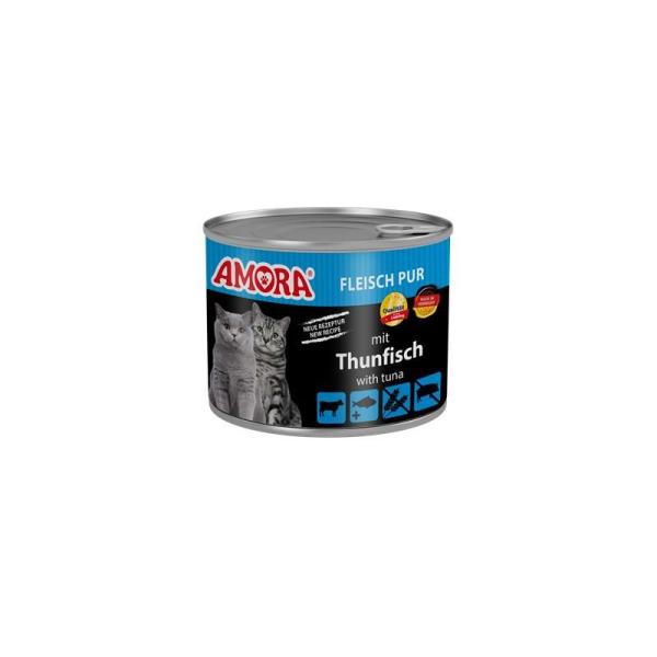 ARDEBO.de AMORA Cat Fleisch Pur mit Thunfisch 200g