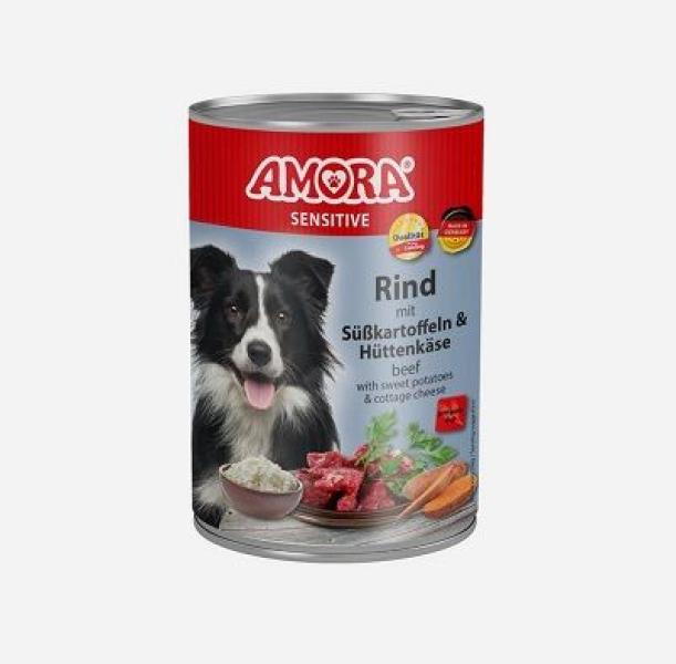 ARDEBO.de AMORA Dog Sensitive Rind & Süßkartoffel 400g
