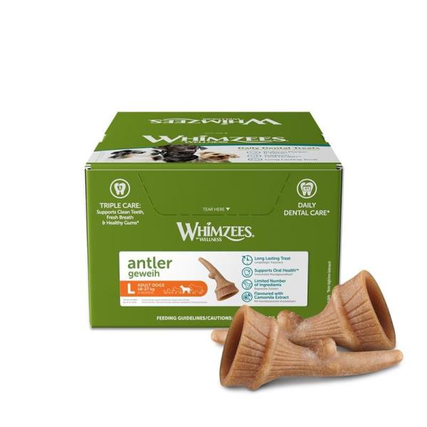 ARDEBO.de Whimzees Antler/Geweih L im Display (22 Stk.)