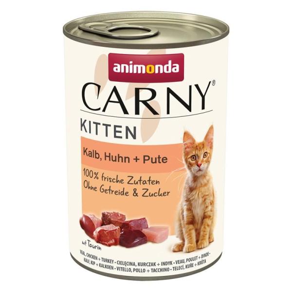 ARDEBO.de Animonda Cat Carny Kitten Kalb, Huhn & Pute 400g
