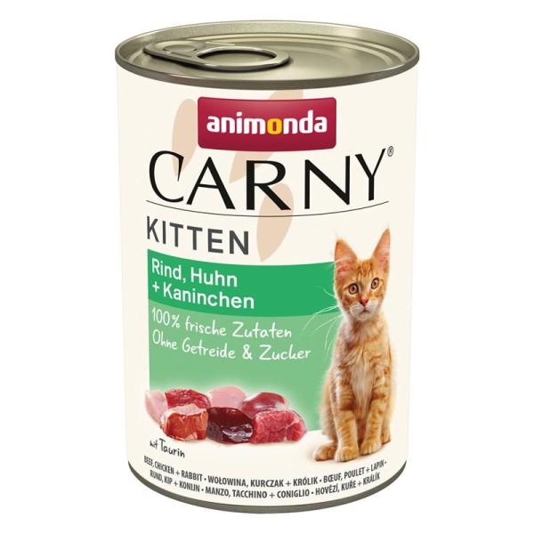 ARDEBO.de Animonda Cat Carny Kitten Rind, Huhn & Kaninchen 400g