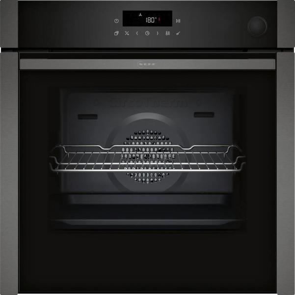 ARDEBO.de Neff B6AVJ7AG3 N50 A+ Einbaubackofen, 59,4 cm breit, 71 L, Pyrolyse, 8 Heizarten, TouchControl, Grillfunktion, Kindersicherung, Hide Tür, Air Fry, Graphite-Grey