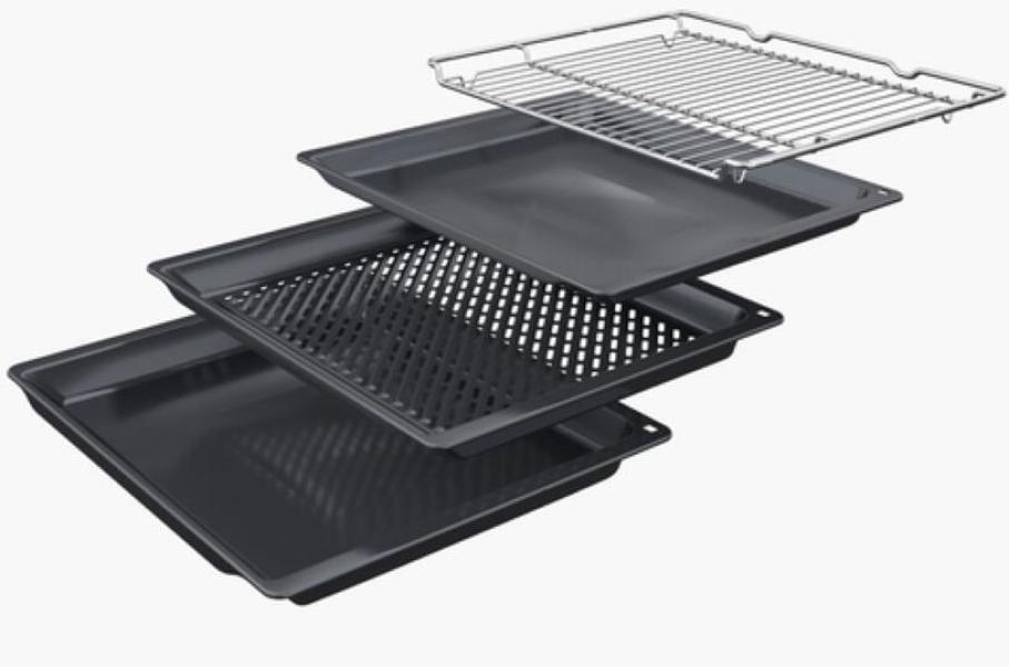 Neff B6ACP7AG3 N50 A+ Einbaubackofen, 59,4 cm breit, 71 L, Pyrolyse, 14 Heizarten, AirFry, CircoTherm, TFT Display, Drehknebel, Hide Tür, Graphite-Grey