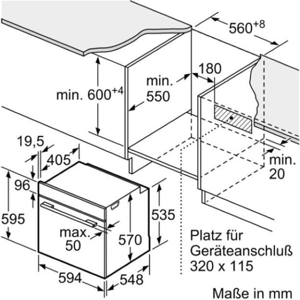 Neff B6ACP7AG3 N50 A+ Einbaubackofen, 59,4 cm breit, 71 L, Pyrolyse, 14 Heizarten, AirFry, CircoTherm, TFT Display, Drehknebel, Hide Tür, Graphite-Grey