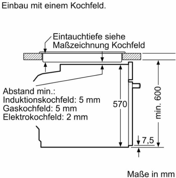 Neff B6ACP7AG3 N50 A+ Einbaubackofen, 59,4 cm breit, 71 L, Pyrolyse, 14 Heizarten, AirFry, CircoTherm, TFT Display, Drehknebel, Hide Tür, Graphite-Grey